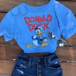 adorable disney donald duck crop top